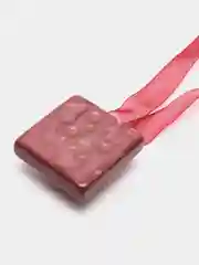 Бордовый подхват-зажим для штор магнитный односторонний "Квадрат"