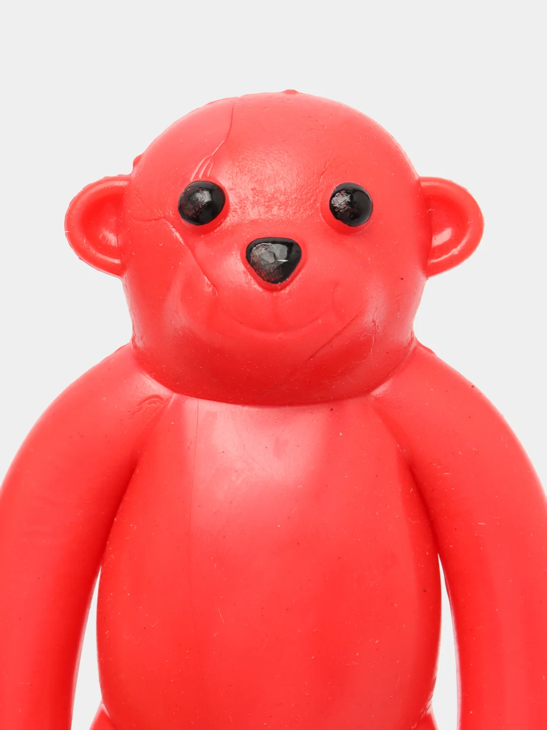 Игрушка для собак "Обезьяна" с пищалкой, 19,5 см, силикон, красная