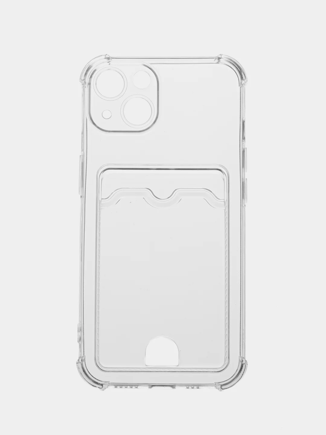 Прозрачный противоударный чехол прозрачный iPhone 11, 12, 13, 14, XR, 7/8/SE, 6, с карманом для карты