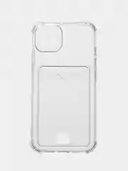 Прозрачный противоударный чехол прозрачный iPhone 11, 12, 13, 14, XR, 7/8/SE, 6, с карманом для карты