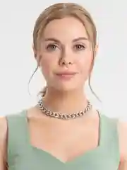 Серебряный массивная цепь на шею