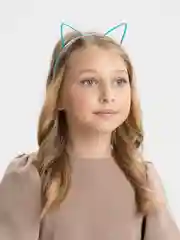 Голубой ободок "Ушки кота"