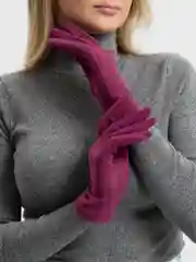 Марсала перчатки женские LERAY "Лаура", искусственная замша, без подклада, однотонные