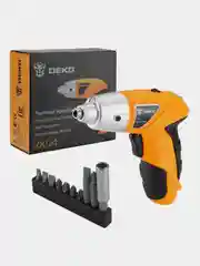 Аккумуляторная отвертка DEKO ZKS4, 4В, 0.6 Ач, з/у  с набором оснастки 10 шт