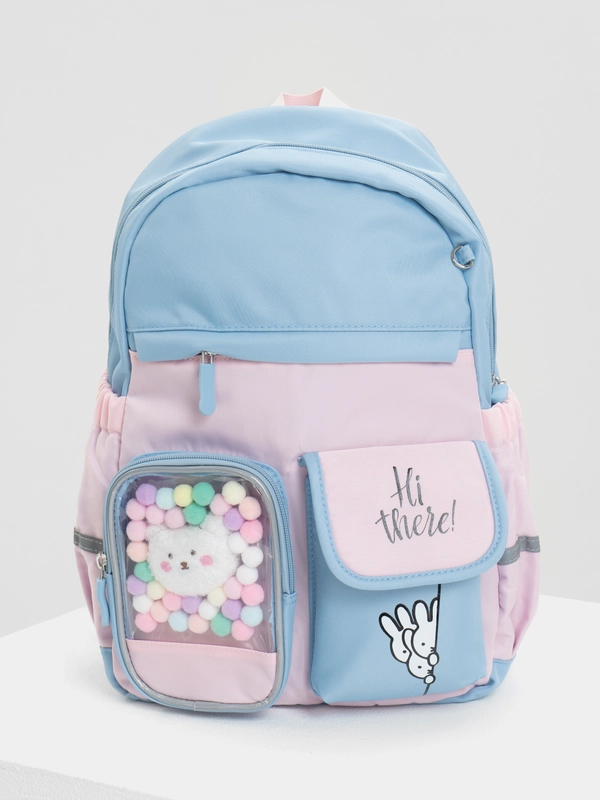 Рюкзак школьный для девочки Brauberg Pastel с термонашивками, Friendly bunnies, 271423