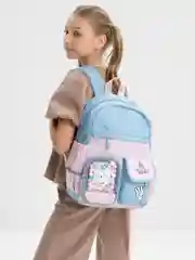 Рюкзак школьный для девочки Brauberg Pastel с термонашивками, Friendly bunnies, 271423