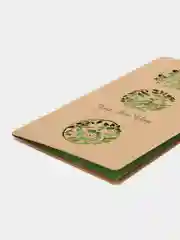 Лайм крафтовый конверт,открытка с лазерной гравировкой