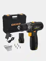 Аккумуляторная дрель-шуруповерт DEKO GCD12DU3 SET3 в кейсе + оснастка 13 шт