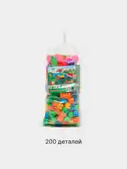 Зеленый детский блочный конструктор "Комби Блок" 35/50/100/150/200/300/400/500 шт, крупные детали