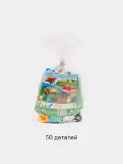 Вишнёвый детский блочный конструктор "Комби Блок" 35/50/100/150/200/300/400/500 шт, крупные детали