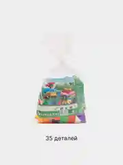 Алый детский блочный конструктор "Комби Блок" 35/50/100/150/200/300/400/500 шт, крупные детали