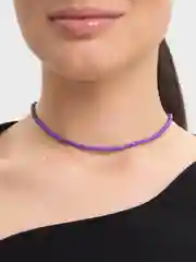 Фиолетовый чокер на шею из бисера