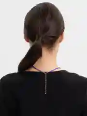 Фиолетовый чокер на шею из бисера