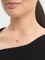 Серебряный женская цепочка, чокер с маленьким сердцем