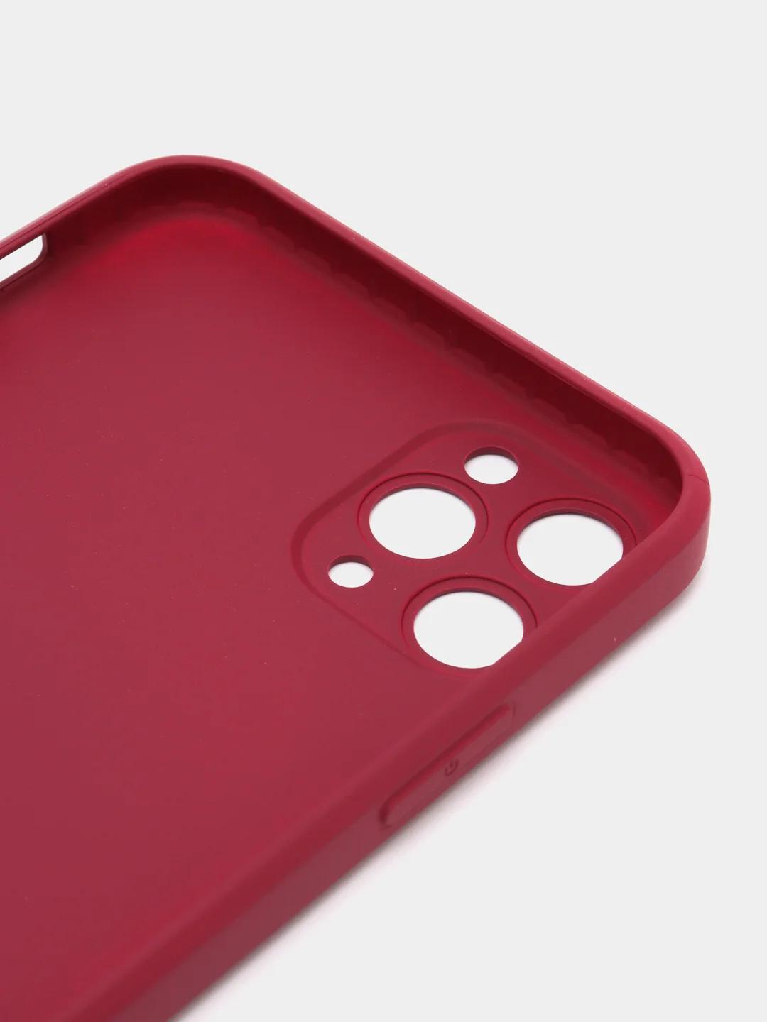 Багровый чехол для iPhone (Айфон) 11 и 11 Pro Max с прямыми бортами под 12 айфон, стеклянный