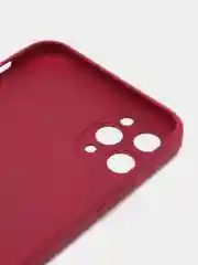 Багровый чехол для iPhone (Айфон) 11 и 11 Pro Max с прямыми бортами под 12 айфон, стеклянный