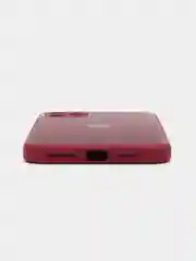 Багровый чехол для iPhone (Айфон) 11 и 11 Pro Max с прямыми бортами под 12 айфон, стеклянный