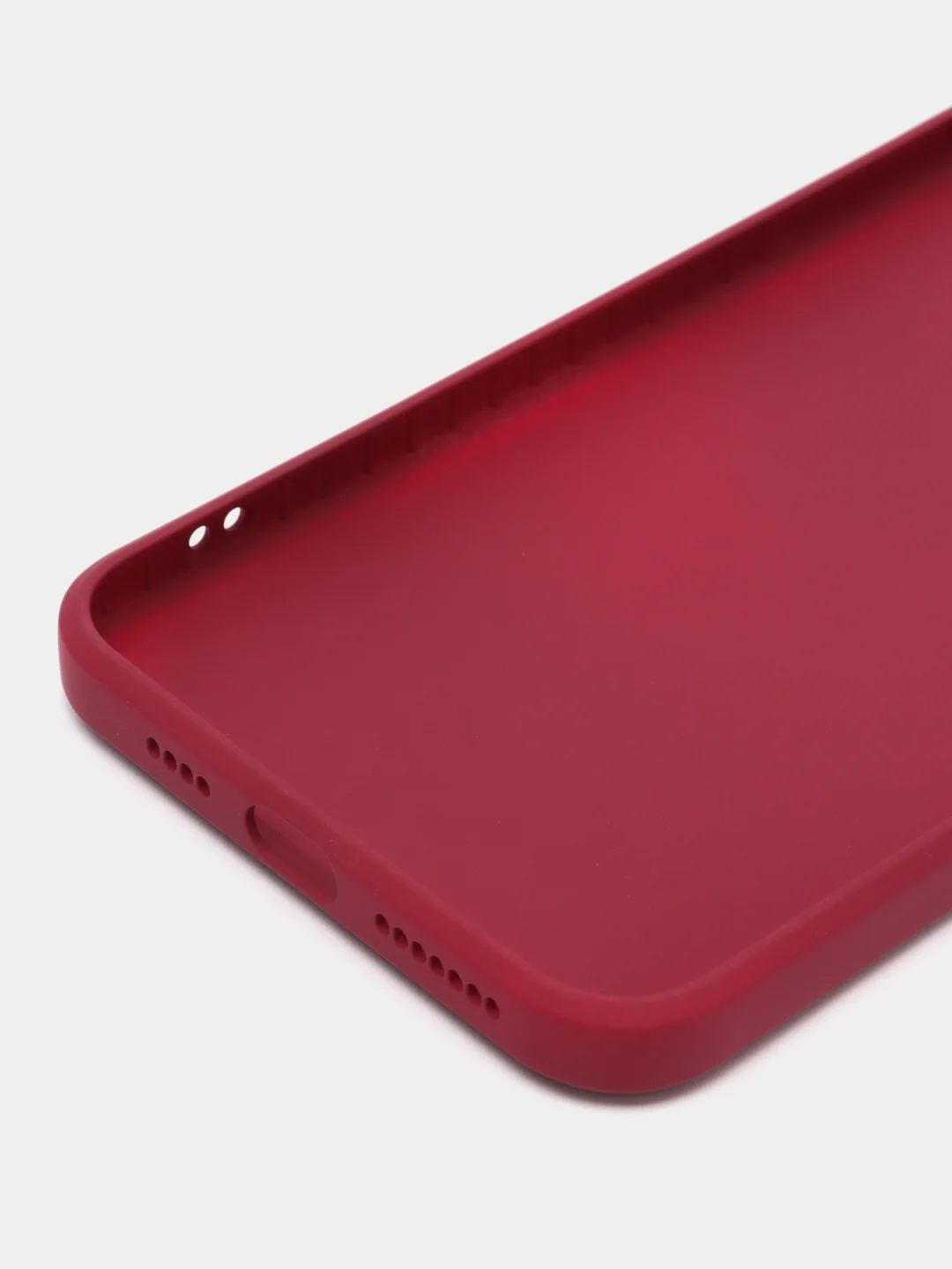 Багровый чехол для iPhone (Айфон) 11 и 11 Pro Max с прямыми бортами под 12 айфон, стеклянный