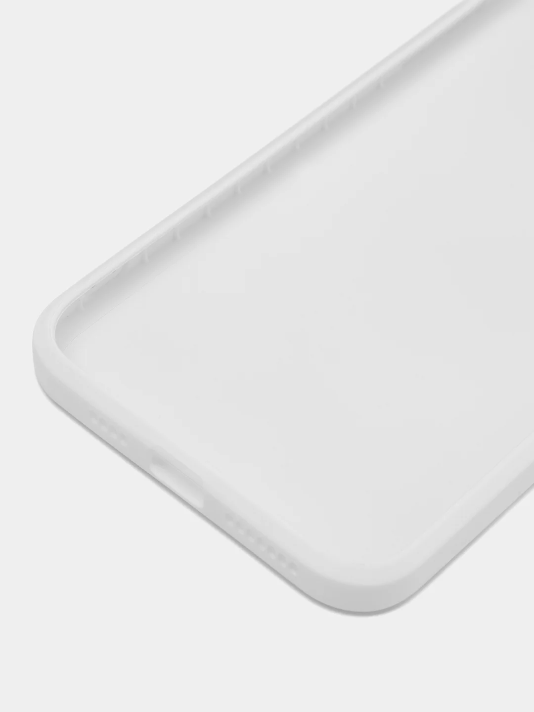 Белый чехол для iPhone (Айфон) 11 и 11 Pro Max с прямыми бортами под 12 айфон, стеклянный