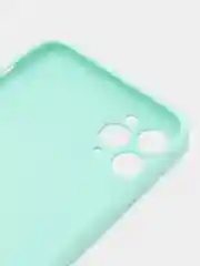 Бирюзовый чехол для iPhone (Айфон) 11 и 11 Pro Max с прямыми бортами под 12 айфон, стеклянный