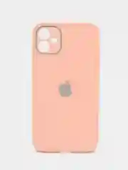 Кремовый чехол для iPhone (Айфон) 11 и 11 Pro Max с прямыми бортами под 12 айфон, стеклянный