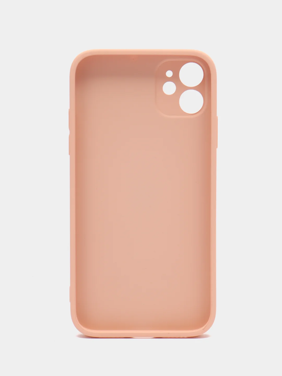 Кремовый чехол для iPhone (Айфон) 11 и 11 Pro Max с прямыми бортами под 12 айфон, стеклянный