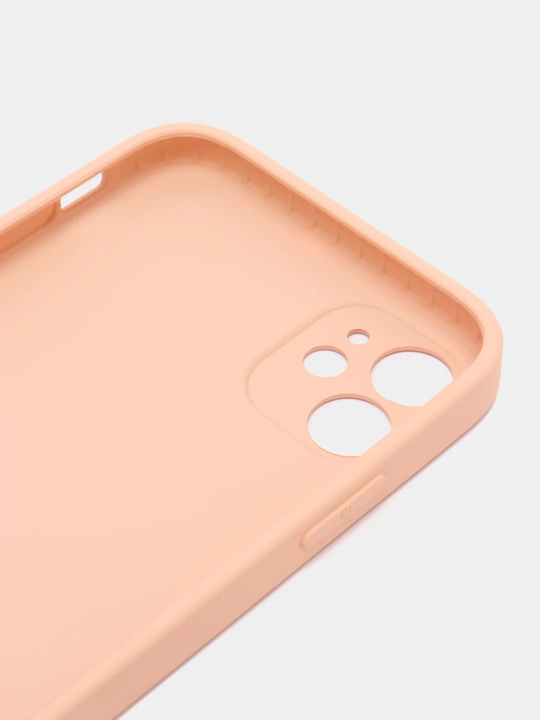 Кремовый чехол для iPhone (Айфон) 11 и 11 Pro Max с прямыми бортами под 12 айфон, стеклянный