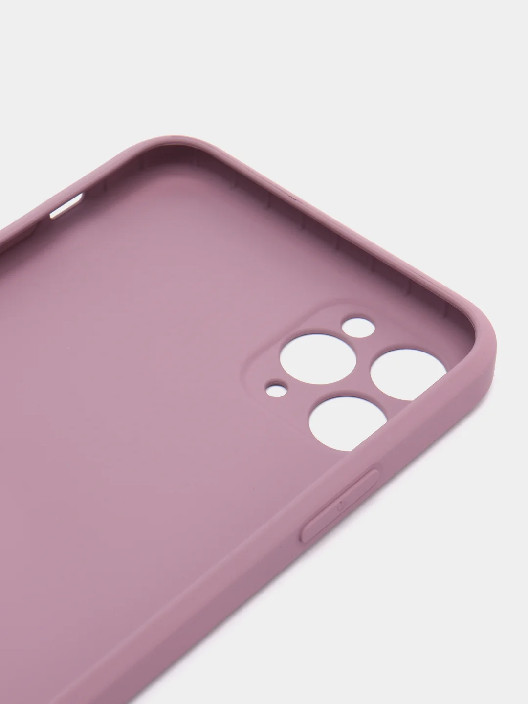 Фиолетовый чехол для iPhone (Айфон) 11 и 11 Pro Max с прямыми бортами под 12 айфон, стеклянный
