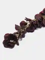 Тёмно-бордовый ветка искусственных цветов для декора "Глициния", 80 см