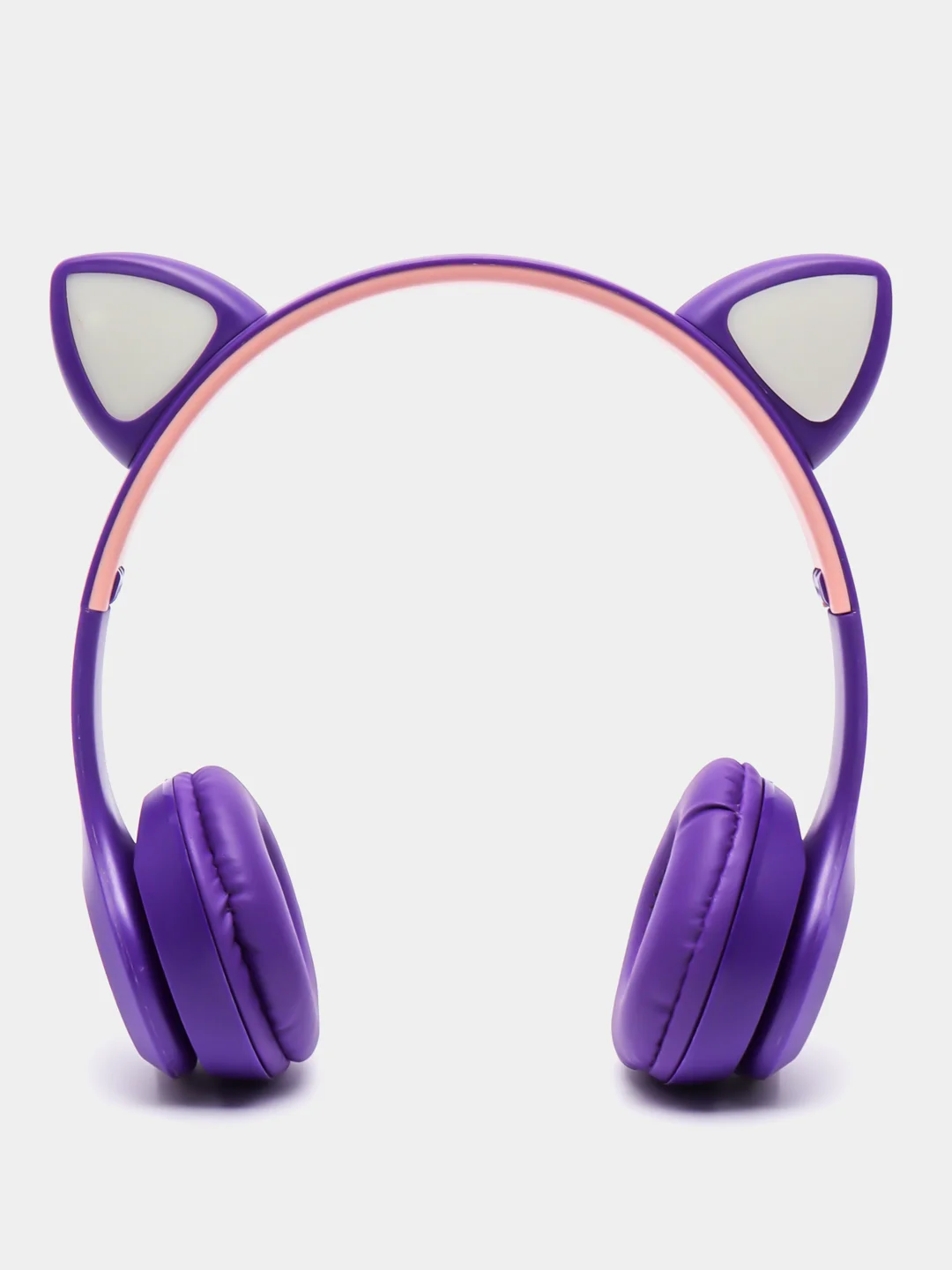 Фиолетовый накладные Bluetooth-наушники More choice HW24kids, беспроводные наушники 200 мАч