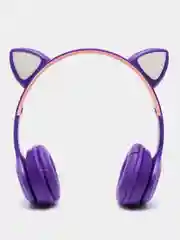 Фиолетовый накладные Bluetooth-наушники More choice HW24kids, беспроводные наушники 200 мАч
