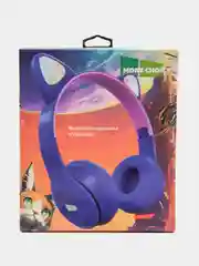 Фиолетовый накладные Bluetooth-наушники More choice HW24kids, беспроводные наушники 200 мАч