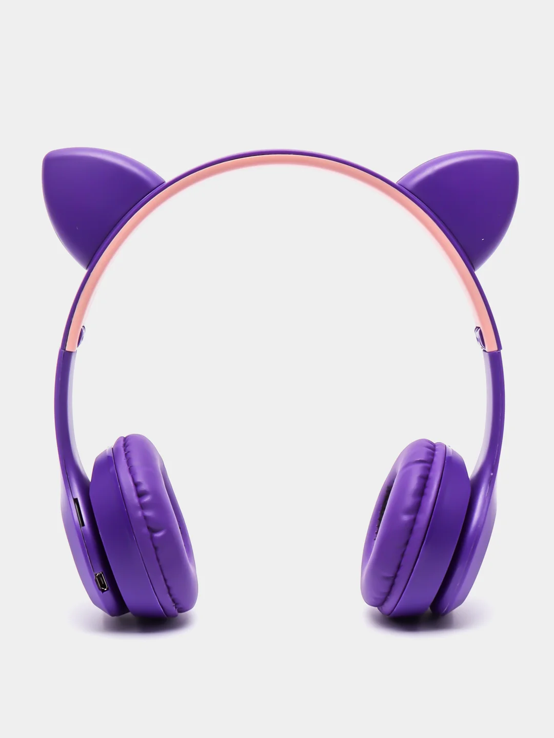 Фиолетовый накладные Bluetooth-наушники More choice HW24kids, беспроводные наушники 200 мАч