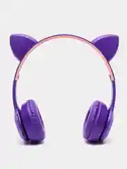 Фиолетовый накладные Bluetooth-наушники More choice HW24kids, беспроводные наушники 200 мАч