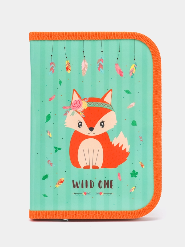 Пенал, 1 отделение, 190*130 мм, Foxy