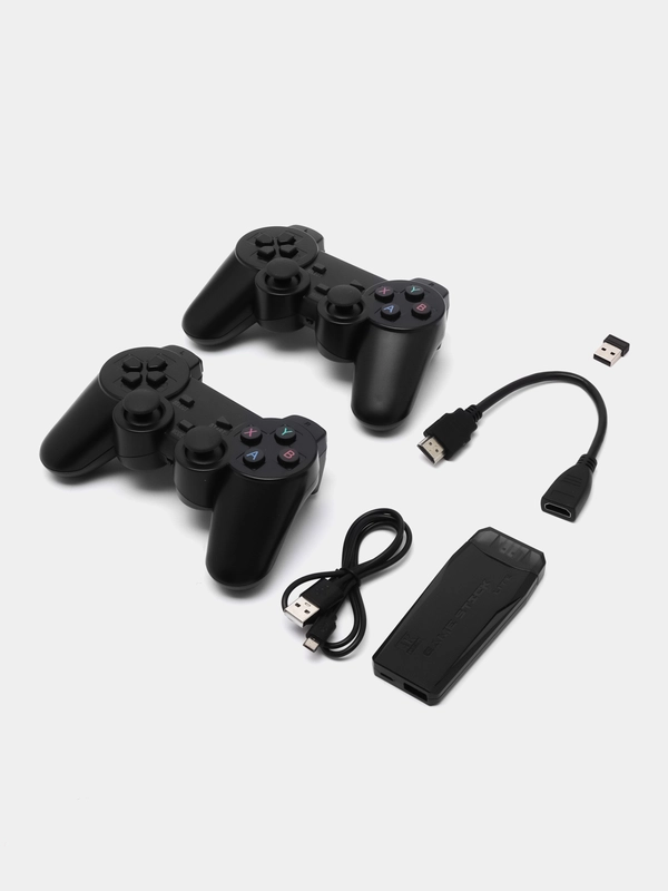 Игровая приставка ретро Game Stick Lite 64GB, 10227 игр, беспроводные джойстики