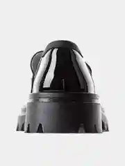 Черный ботинки школьные для девочки из натуральной кожи