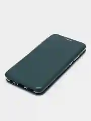 Зеленый чехол книжка для Huawei Honor 8 x (Хонор 8 х), из экокожи