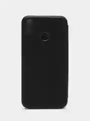 Черный чехол книжка для Huawei Honor 8 x (Хонор 8 х), из экокожи
