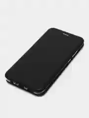 Черный чехол книжка для Huawei Honor 8 x (Хонор 8 х), из экокожи