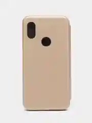 Золотой чехол-книжка для Xiaomi Redmi Note 6 / Сяоми Редми Ноте 6 / Нот 6, экокожа