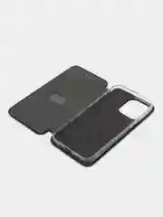 Черный чехол-книжка для iPhone 13, экокожа