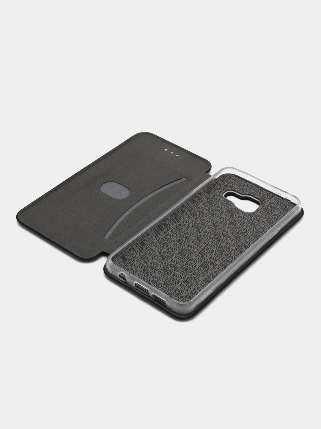 Черный чехол-книжка для Samsung Galaxy A 3 2016,  А 3 2016, A3 2016, экокожа