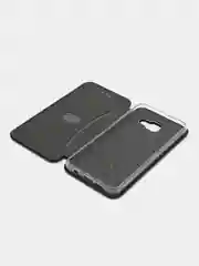 Черный чехол-книжка для Samsung Galaxy A 3 2016,  А 3 2016, A3 2016, экокожа