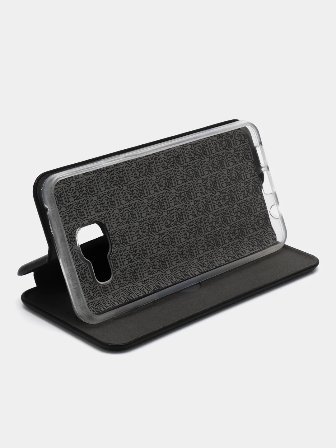 Черный чехол-книжка для Samsung Galaxy A 3 2016,  А 3 2016, A3 2016, экокожа