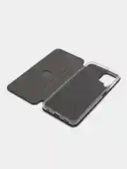 Черный чехол-книжка для Samsung Galaxy A 22, Samsung Galaxy M 32 экокожа (Самсунг А 22 М 32)