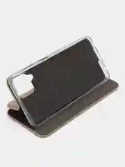 Золотой чехол-книжка для Samsung Galaxy A 22, Samsung Galaxy M 32 экокожа (Самсунг А 22 М 32)