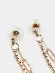 Серьги-подвески из двух цепочек