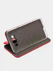 Бордовый чехол-книжка для Samsung Galaxy J 7 (2016), Samsung J7 (2016), Самсунг J 7 экокожа
