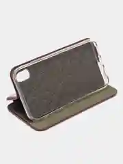 Бордовый чехол-книжка для iPhone XR, 10r, экокожа